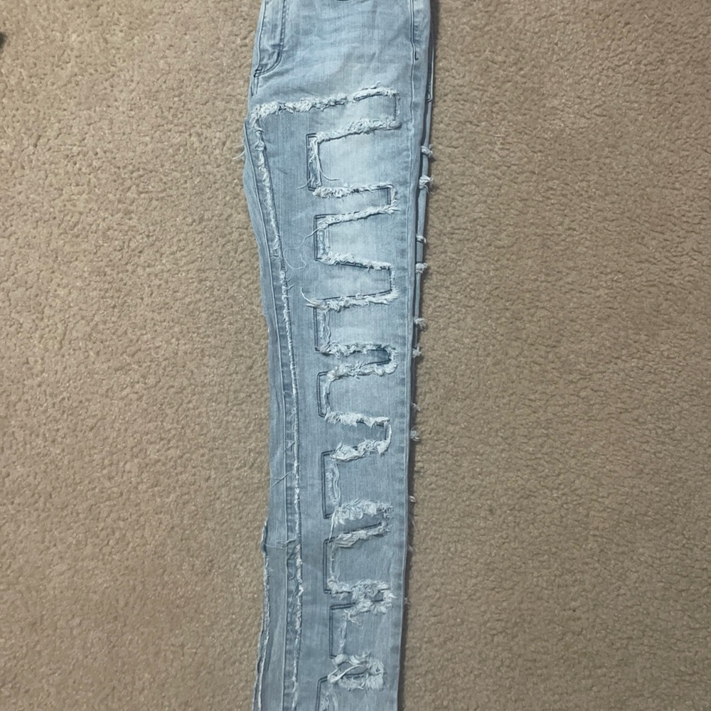Light Blue Distressed Men’s Jeans